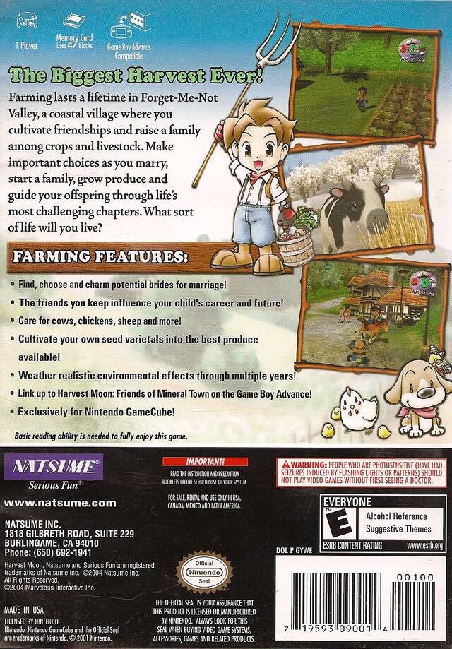 Harvest Moon: A Wonderful Life - Nintendo GameCube (Natsume) video game collectible - Main Image 2