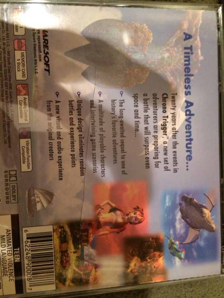 Chrono Cross - Sony PlayStation (SquareSoft - 1) video game collectible [Barcode 6622489000087] - Main Image 2