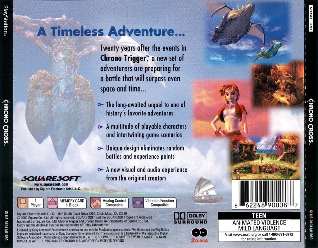Chrono Cross (ROM) - Sony PlayStation (Square Soft, Inc. - 1) video game collectible - Main Image 2