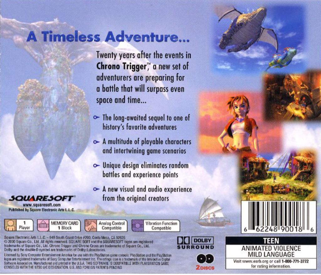 Chrono Cross - Sony PlayStation (SquareSoft - 1) video game collectible - Main Image 2