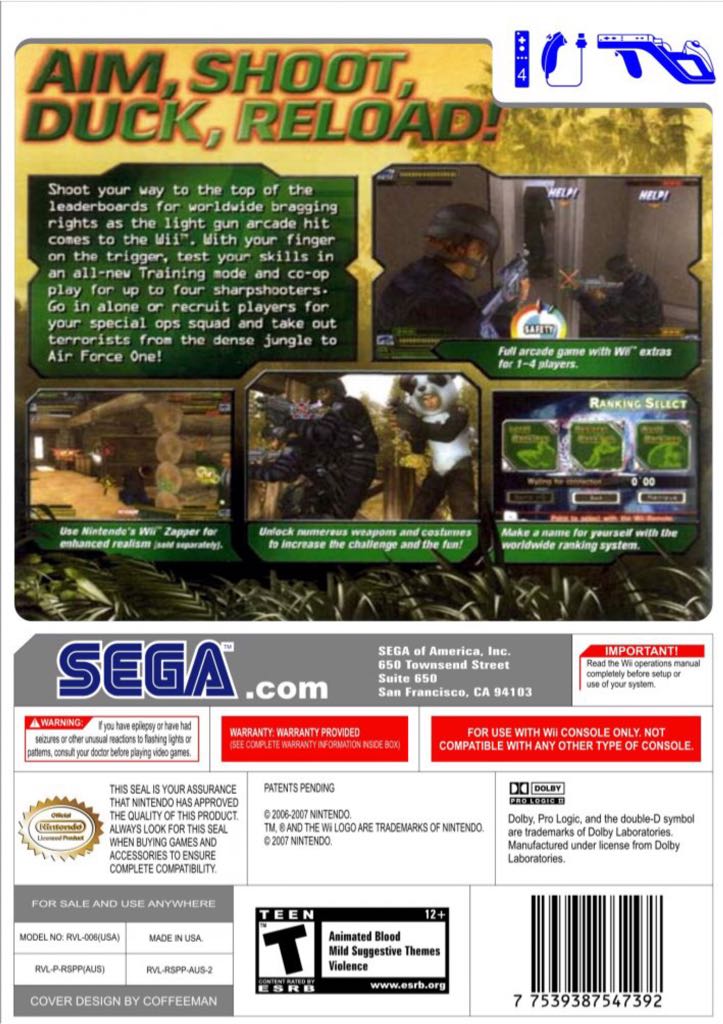 WII / Ghost Squad - Nintendo Wii (1-4) video game collectible [Barcode 5060138434387] - Main Image 2