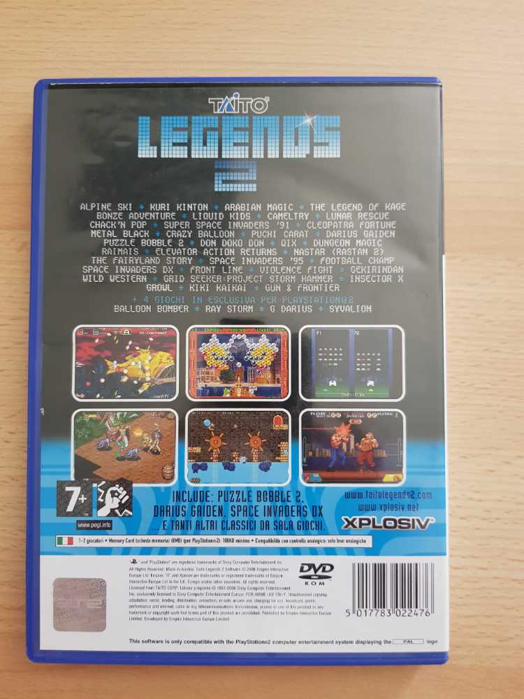 Taito Legends 2 - Sony PlayStation 2 (PS2) (Explosiv) video game collectible [Barcode 5017783022476] - Main Image 2
