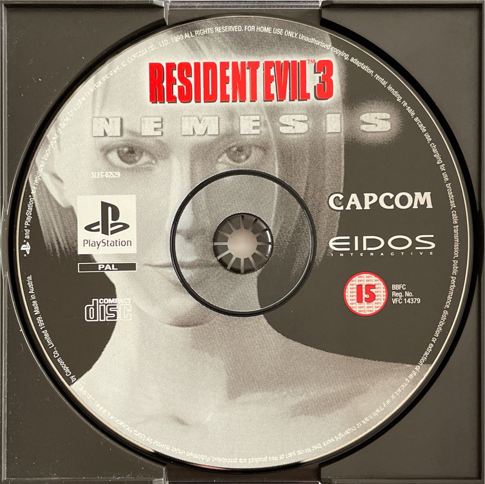 Resident Evil 3: Nemesis - Sony PlayStation (Capcom - 1) video game collectible [Barcode 5032921009263] - Main Image 3