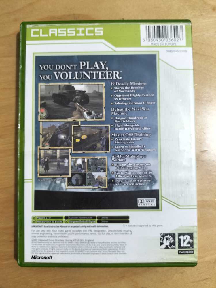 Medal Of Honor: Frontline - Microsoft Xbox (Microsoft - 1-4) video game collectible [Barcode 5030930036027] - Main Image 2