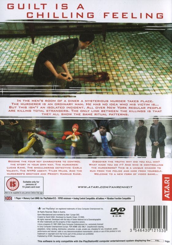 Indigo Prophecy - Sony PlayStation 2 (PS2) video game collectible - Main Image 2