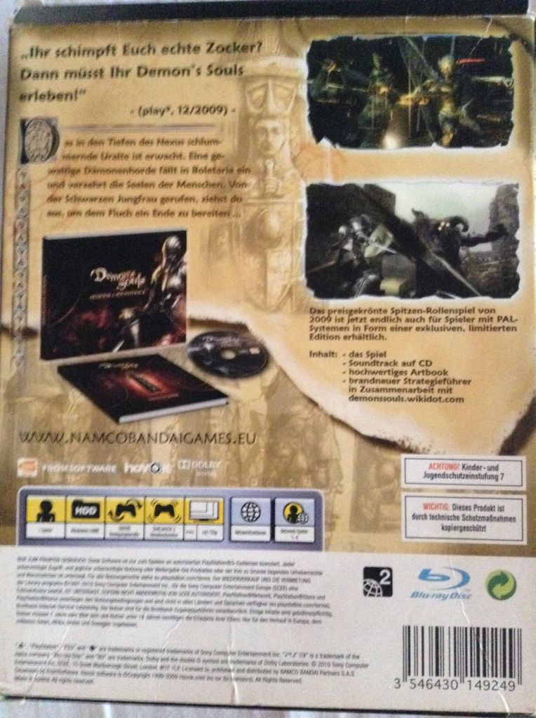 Demons  Souls - Sony PlayStation 3 (PS3) (Bandai Namco - 1) video game collectible [Barcode 3546430149249] - Main Image 2