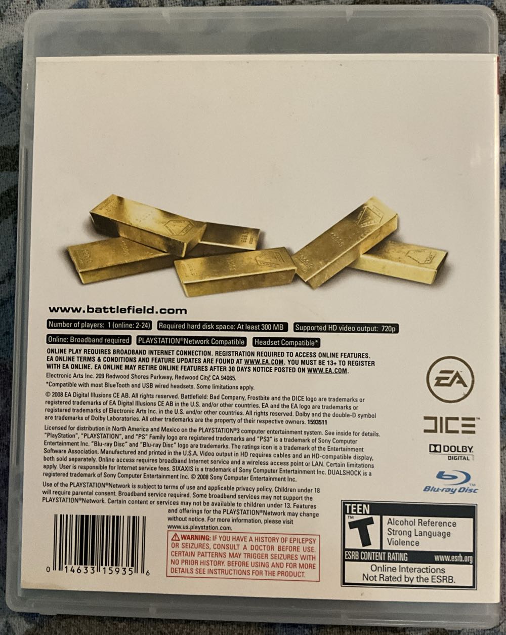 Battlefield: 0,Bad Company - Gold Edition - Sony PlayStation 3 (PS3) (Electronic Arts - 1) video game collectible [Barcode 014633159356] - Main Image 4