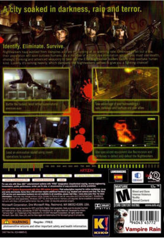Vampire Rain - Microsoft Xbox 360 video game collectible - Main Image 2