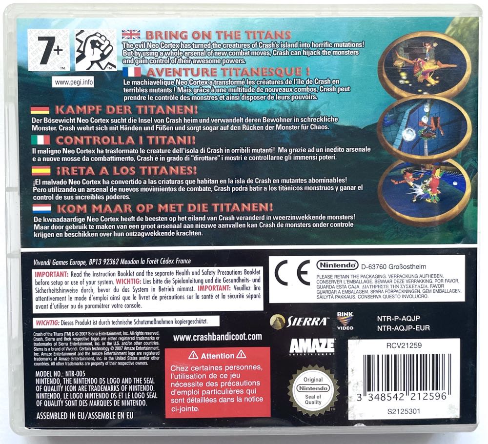 Crash of the Titans - Nintendo DS (Sierra - 1) video game collectible [Barcode 3348542212596] - Main Image 2