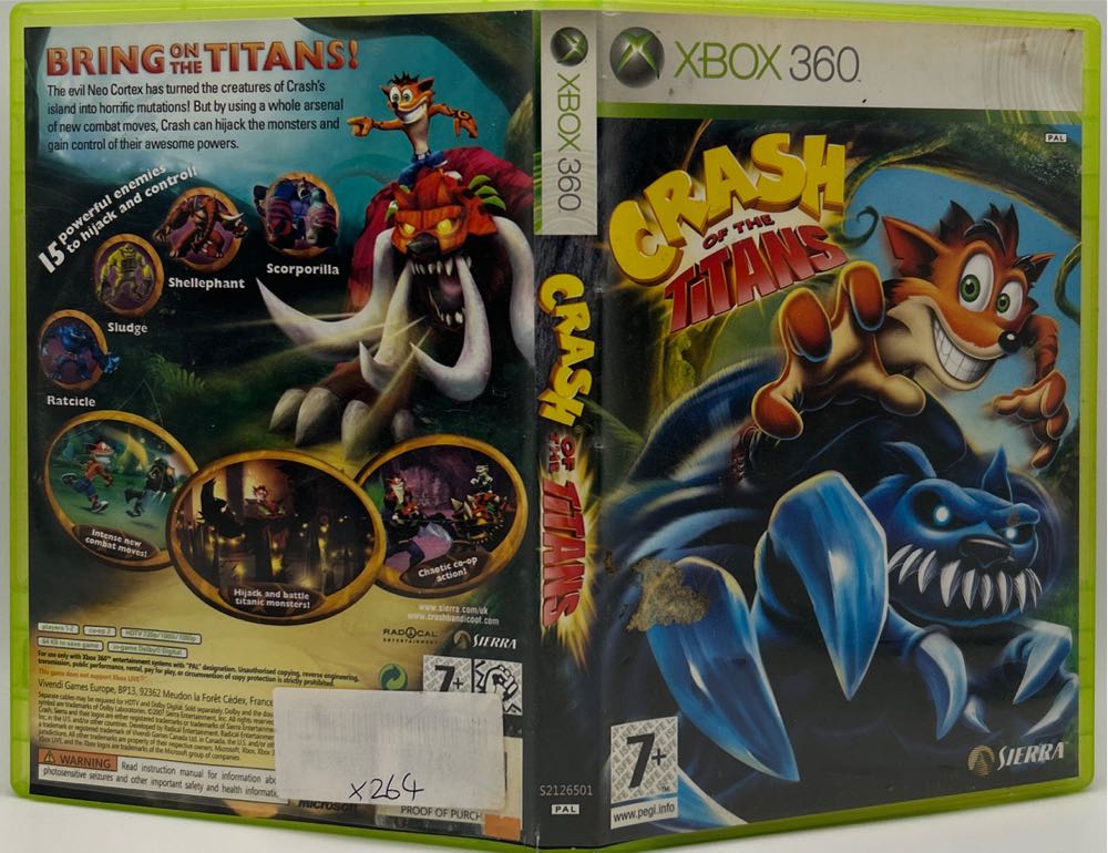 Crash of the Titans - Microsoft Xbox 360 (Sierra - 1-2) video game collectible [Barcode 3348542212657] - Main Image 3