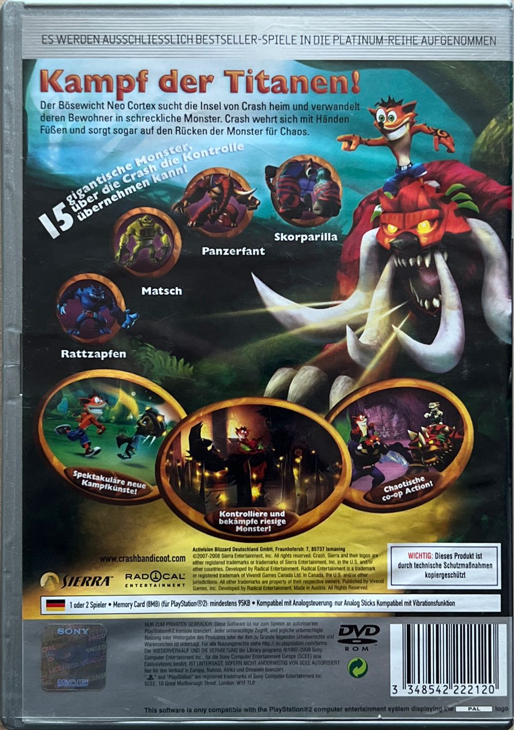 Crash of the Titans - Sony PlayStation 2 (PS2) video game collectible [Barcode 3348542222120] - Main Image 2