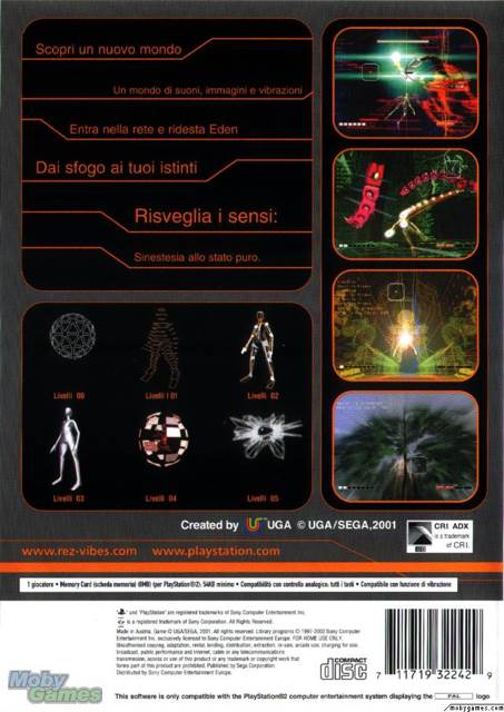 Rez - Sony PlayStation 2 (PS2) (Sega - 1) video game collectible [Barcode 4974365830021] - Main Image 2