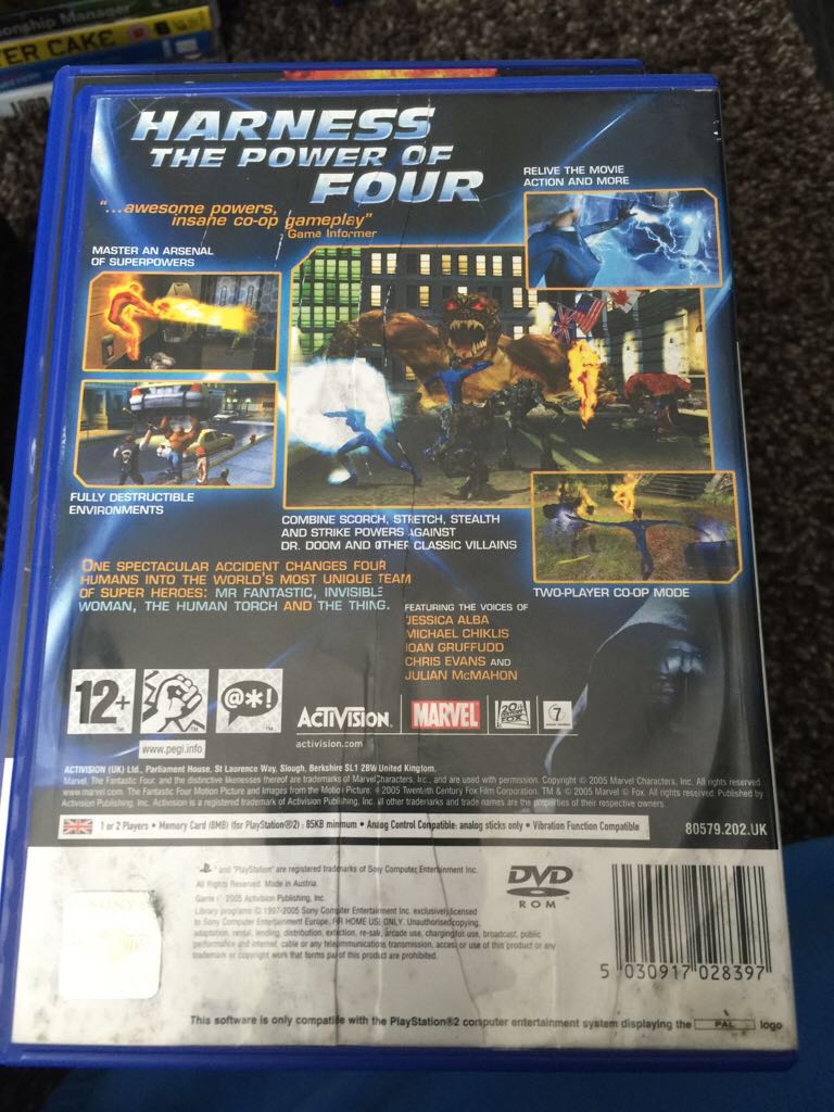 Fantastic Four - Sony PlayStation 2 (PS2) (Activision - 2) video game collectible [Barcode 5030917028397] - Main Image 2