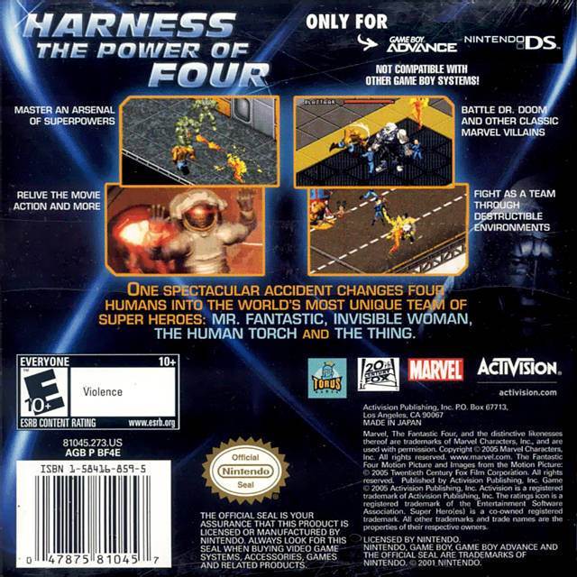 Fantastic Four - Nintendo Game Boy Advance (GBA) (Activision/Marvel Games/20th Century Games) video game collectible - Main Image 2