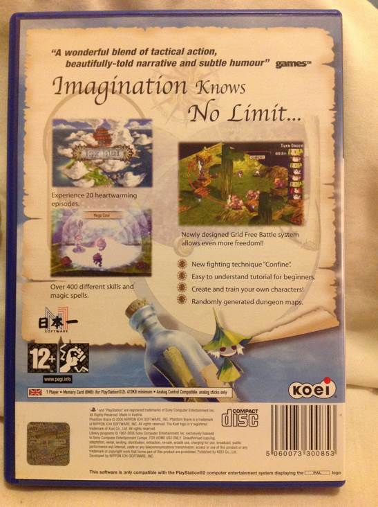 Phantom Brave - Sony PlayStation 2 (PS2) (Koei - 1) video game collectible [Barcode 5060073300853] - Main Image 2