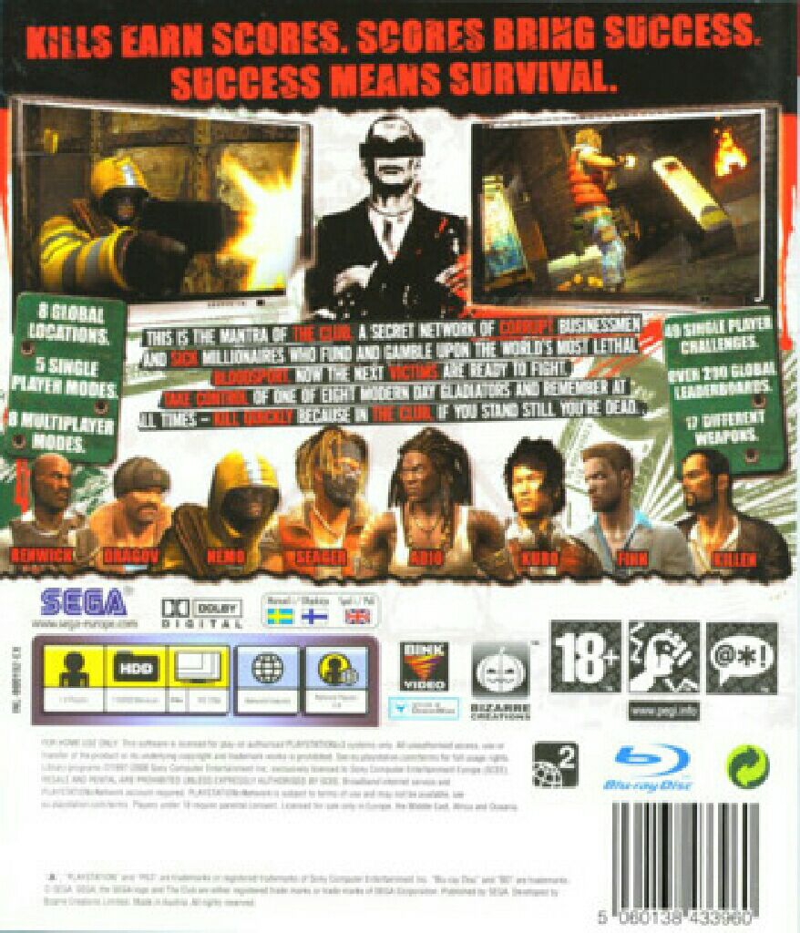 Club, The - Sony PlayStation 3 (PS3) (Sega - 1) video game collectible [Barcode 5060138433977] - Main Image 2