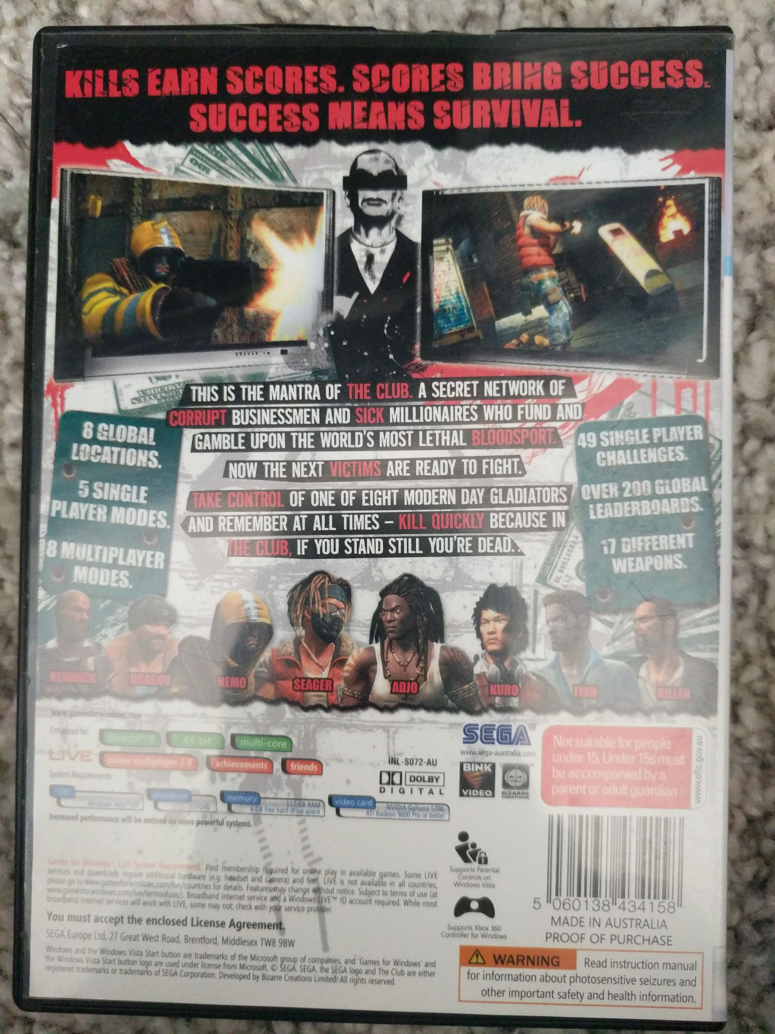 The Club - Microsoft Xbox 360 video game collectible [Barcode 5060138434158] - Main Image 2