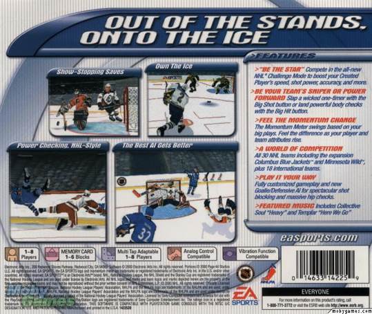 NHL 2001 - Sony PlayStation (Electronic Arts/EA Games - Multi-Player: 1-8) video game collectible [Barcode 014633142259] - Main Image 2
