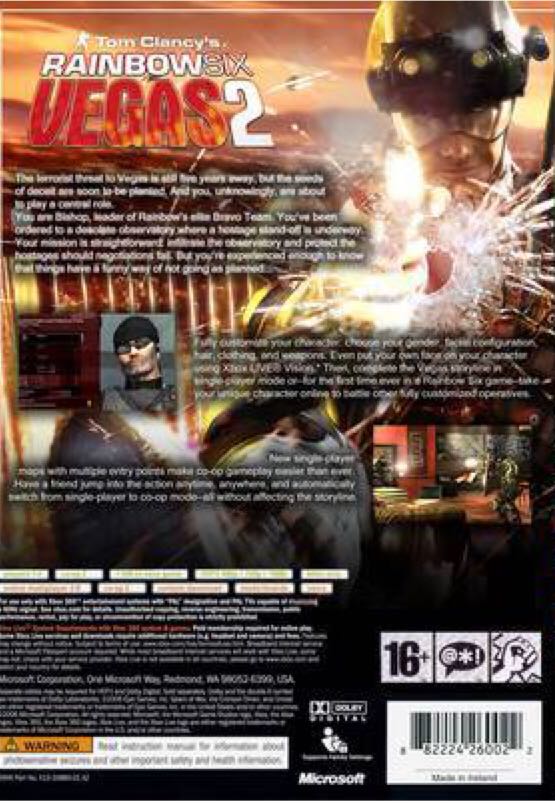 Rainbowsix Vegas 2 - Microsoft Xbox 360 video game collectible - Main Image 2