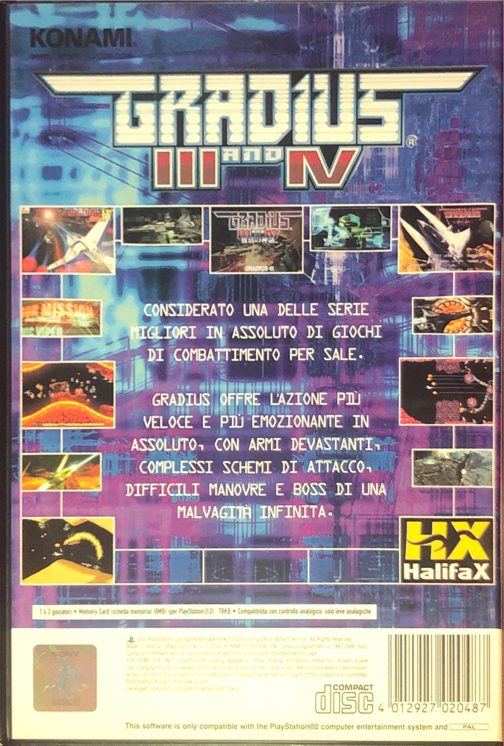 Gradius III and IV - Sony PlayStation 2 (PS2) (Konami - 1-2) video game collectible [Barcode 4012927020487] - Main Image 2