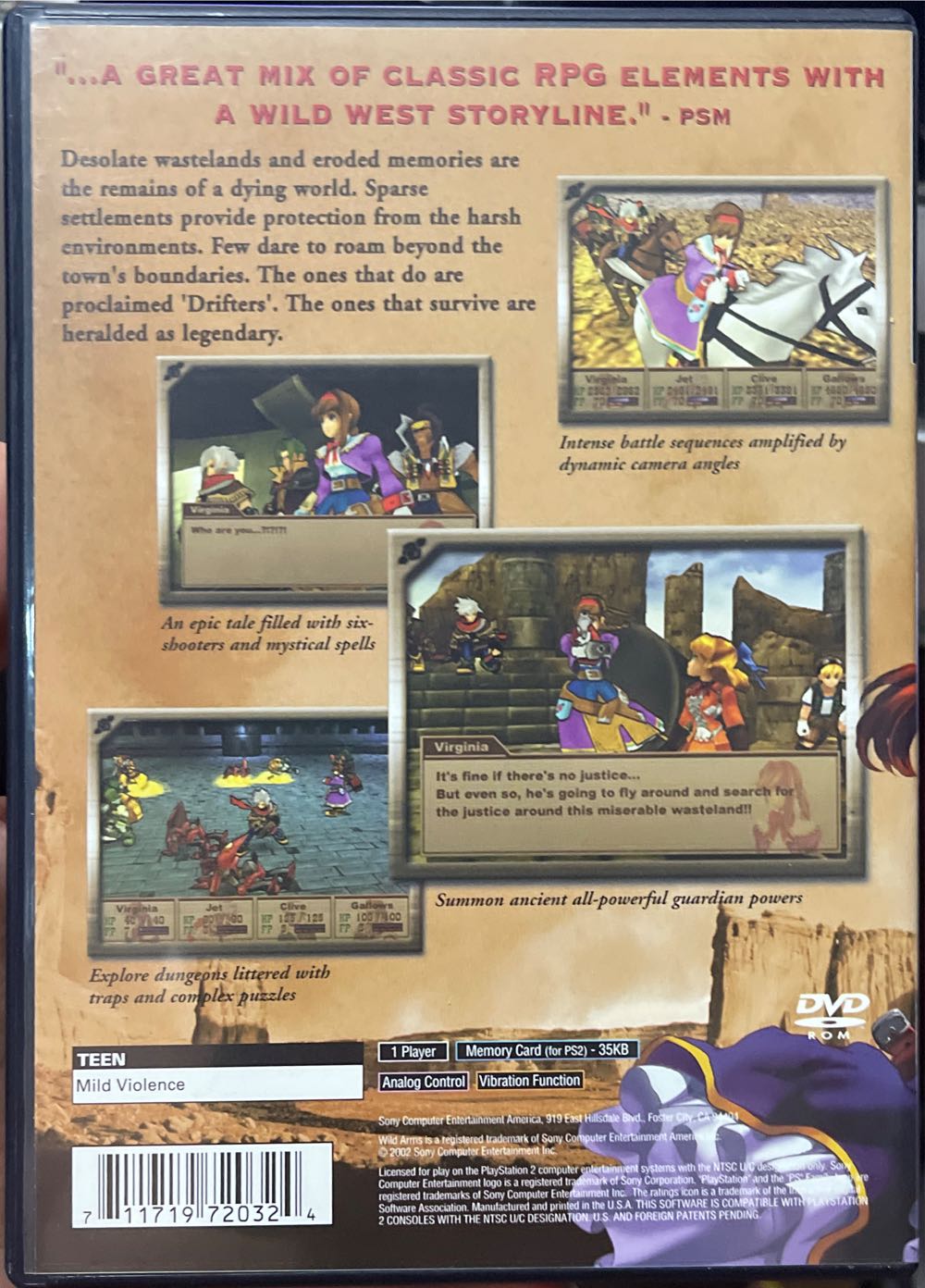 Wild Arms 3 - Sony PlayStation 2 (PS2) (Sony Computer Entertainment - 1) video game collectible [Barcode 711719720324] - Main Image 3