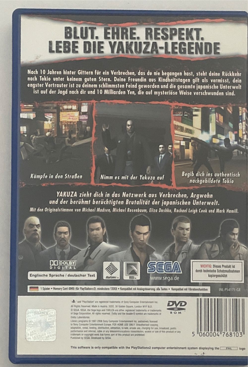 Yakuza - Sony PlayStation 2 (PS2) (Sega - 1) video game collectible [Barcode 5060004768103] - Main Image 2