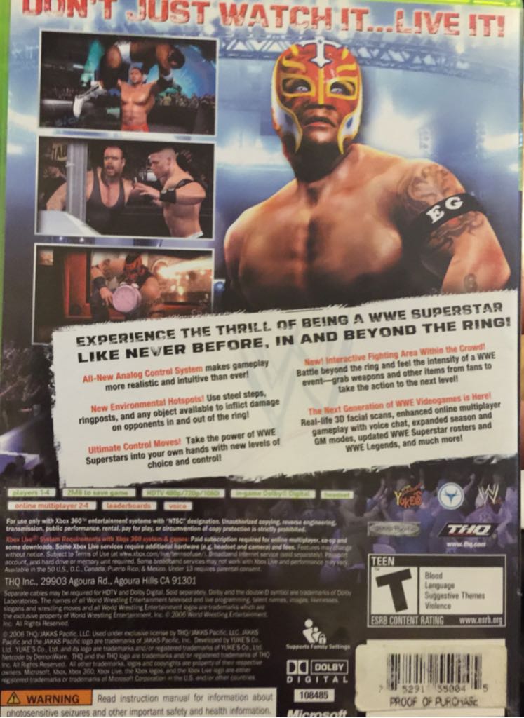 WWE SmackDown VS. Raw 2007 - Microsoft Xbox 360 video game collectible [Barcode 4005209092593] - Main Image 2