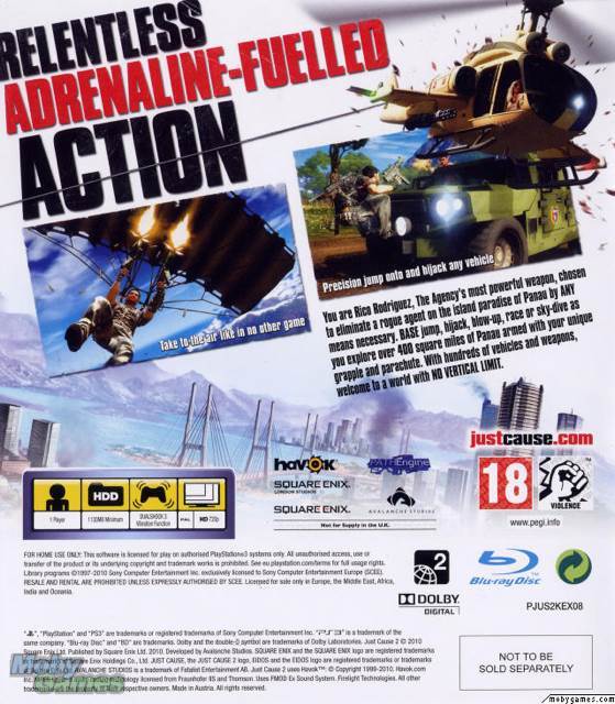 Just Cause 2 Limited Edition - Sony PlayStation 3 (PS3) video game collectible [Barcode 5021290040342] - Main Image 2