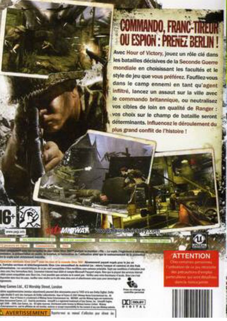 Hour of Victory - Microsoft Xbox 360 video game collectible [Barcode 5037930100116] - Main Image 2