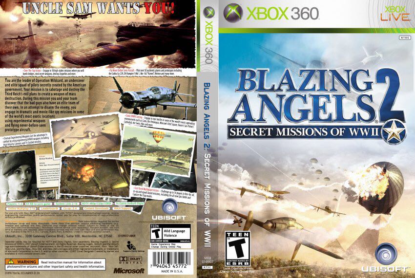 Blazing Angels 2: Secret Missions of WWII - Microsoft Xbox 360 (Ubisoft - 4) video game collectible [Barcode 008888523499] - Main Image 2