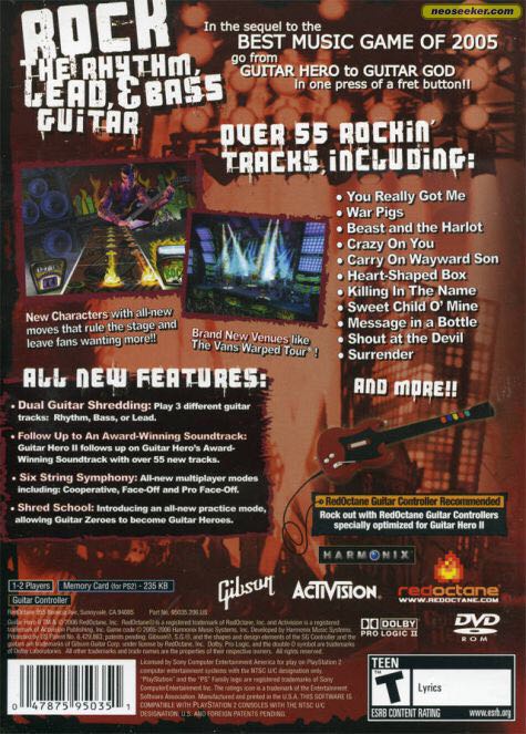 Guitar Hero II - Sony PlayStation 2 (PS2) (RedOctane - 2) video game collectible [Barcode 5030917041532] - Main Image 2
