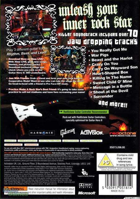 Guitar Hero II - Microsoft Xbox 360 (Activision Blizzard - 1-2) video game collectible [Barcode 5030917051821] - Main Image 2