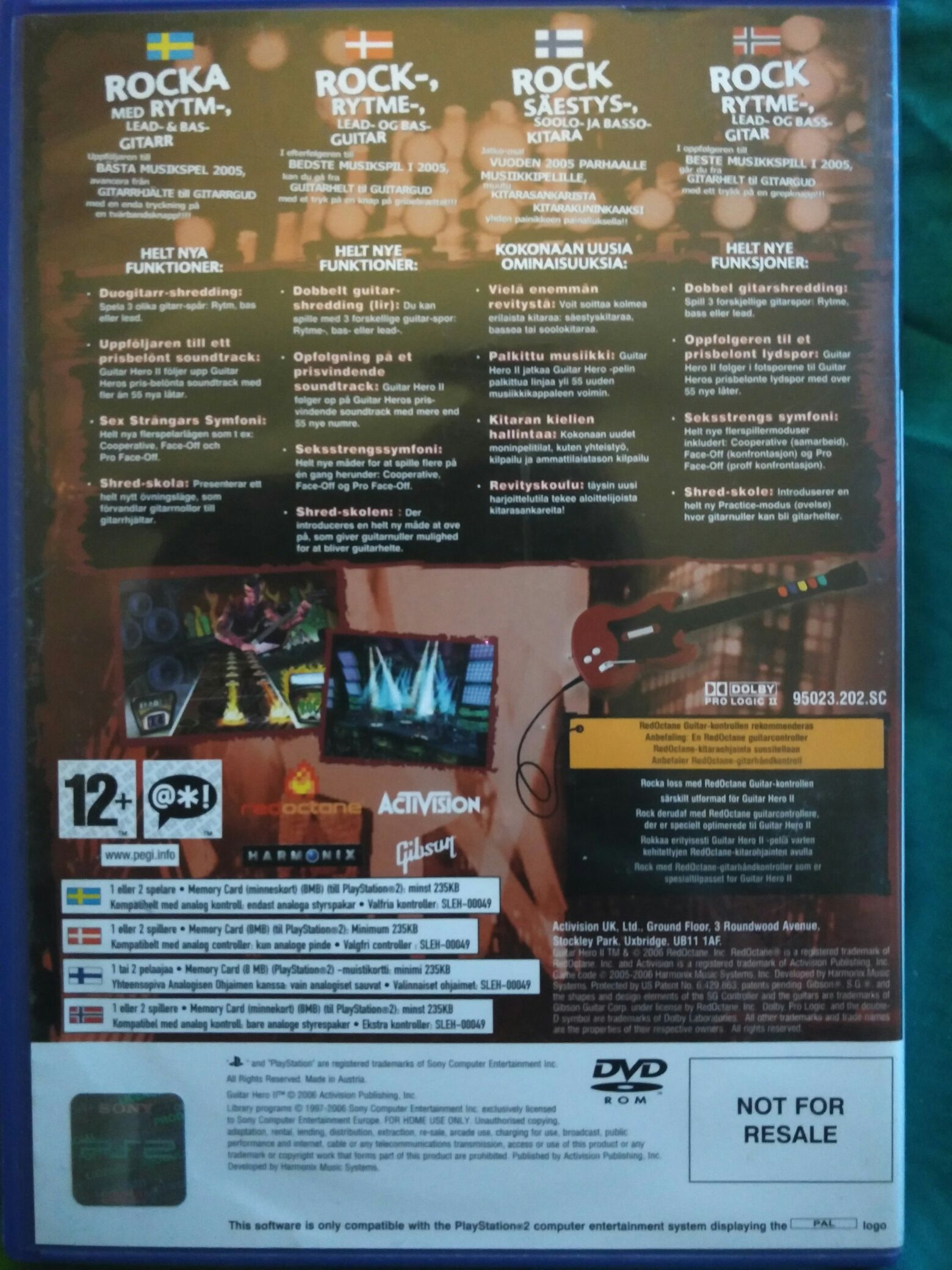 Guitar Hero II - Sony PlayStation 2 (PS2) (RedOctane - 1-2) video game collectible - Main Image 2