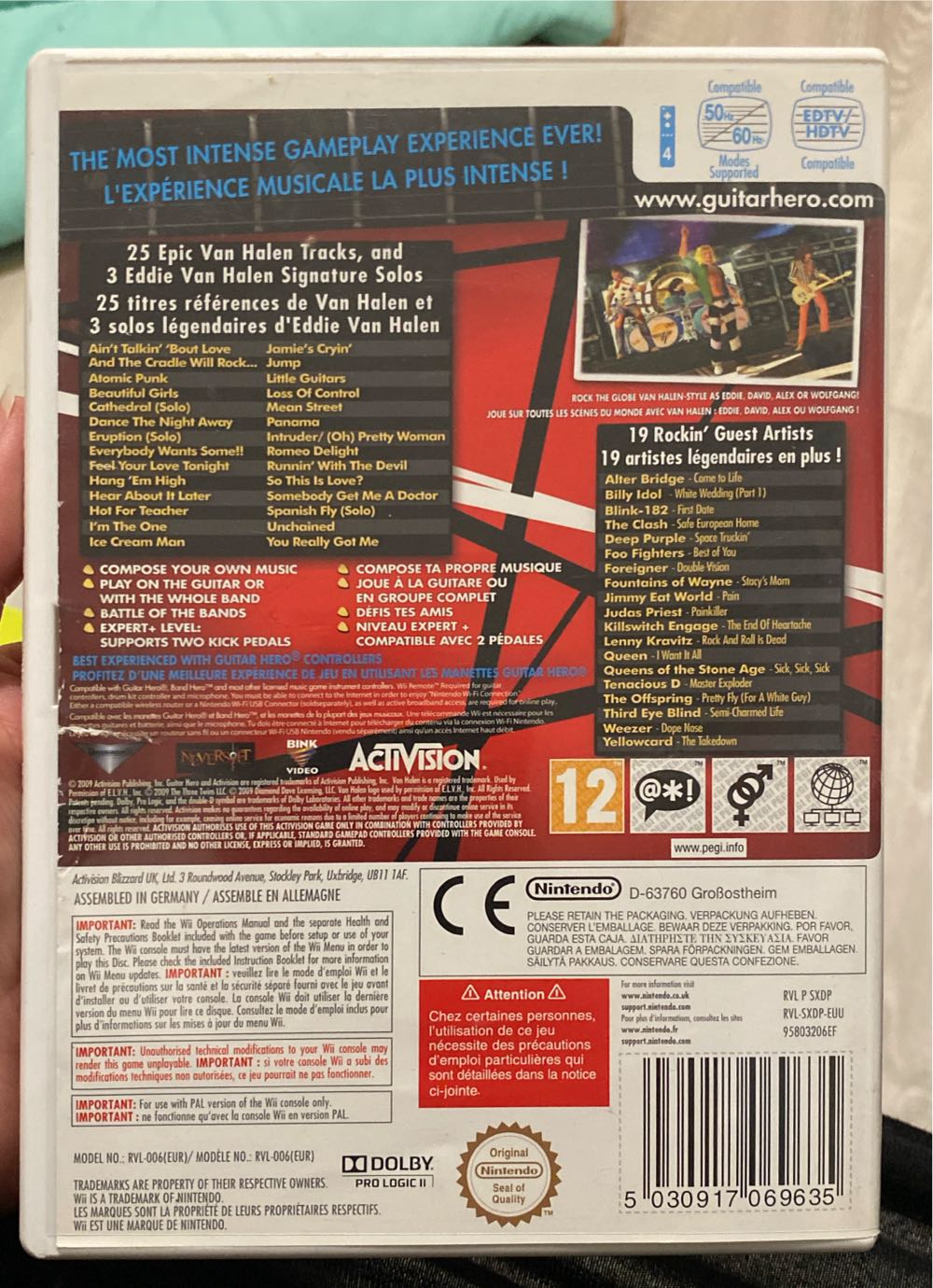 Guitar Hero Van Halen - Nintendo Wii (Activision - 1-4) video game collectible [Barcode 5030917069635] - Main Image 2