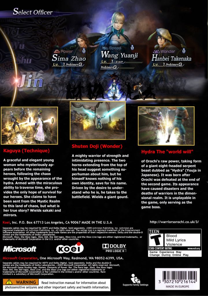 Warriors Orochi 2 - Microsoft Xbox 360 (Koei - 2) video game collectible [Barcode 5060073305209] - Main Image 2