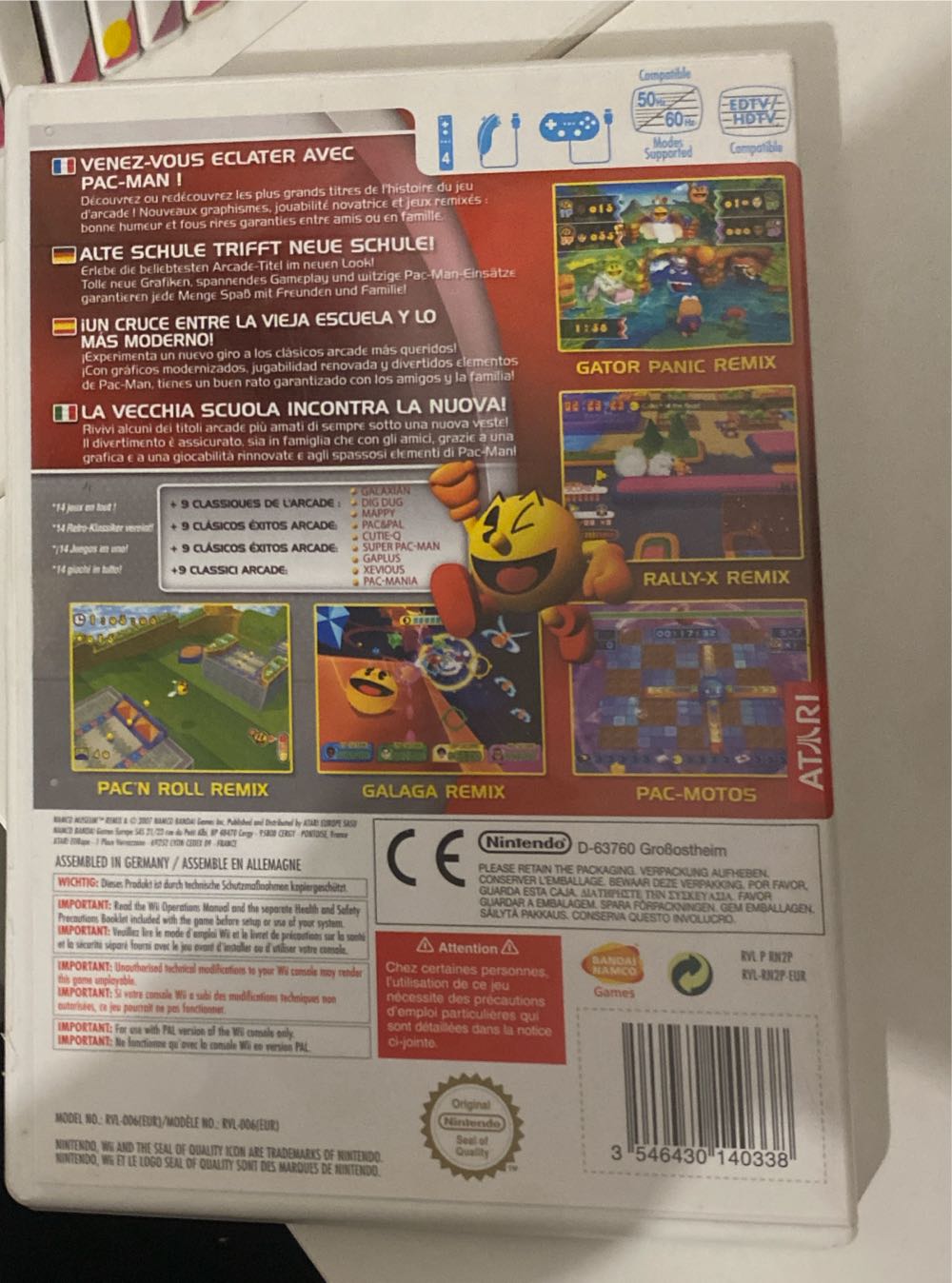 Namco Museum Remix - Nintendo Wii video game collectible [Barcode 3546430140338] - Main Image 2