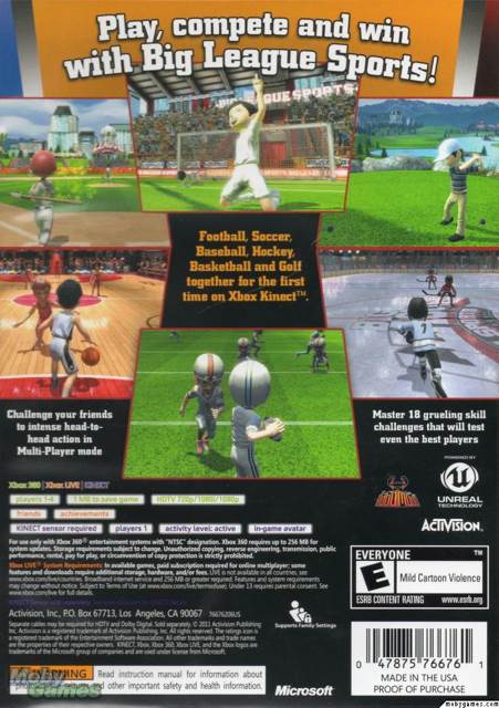Big League Sports - Microsoft Xbox 360 (Activision - 4) video game collectible [Barcode 5244181772034] - Main Image 2
