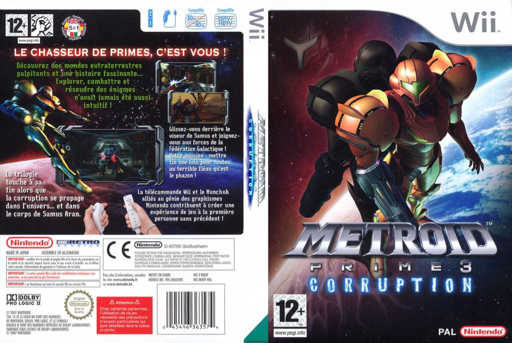 Metroid Prime 3 : Corruption - Nintendo Wii (Nintendo - 1) video game collectible [Barcode 045496363574] - Main Image 2