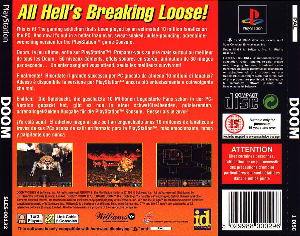 Doom - Sony PlayStation (GT Interactive - 1) video game collectible [Barcode 4980124010078] - Main Image 2