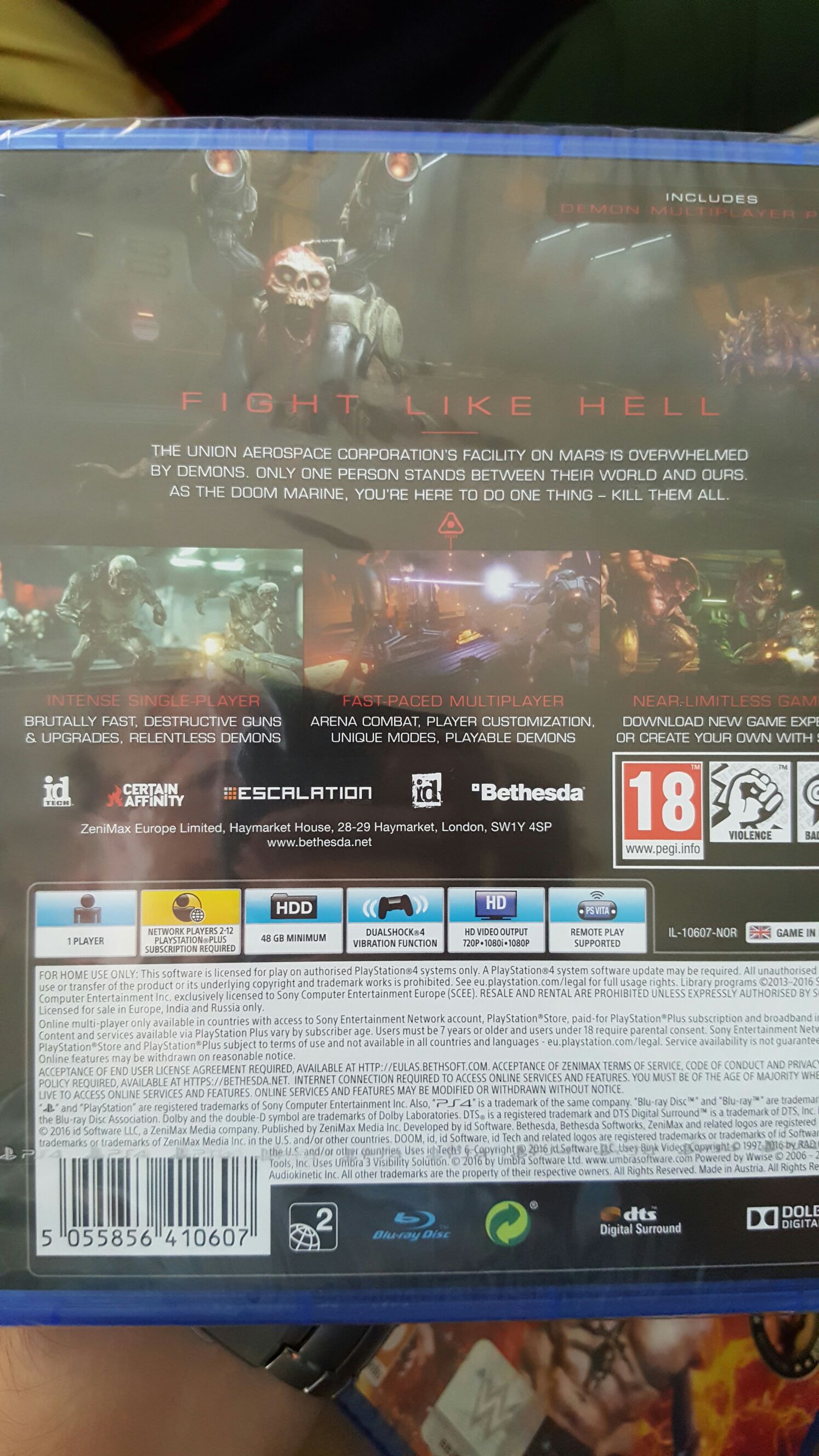 Doom - Sony PlayStation 4 (PS4) video game collectible [Barcode 5055856410607] - Main Image 2