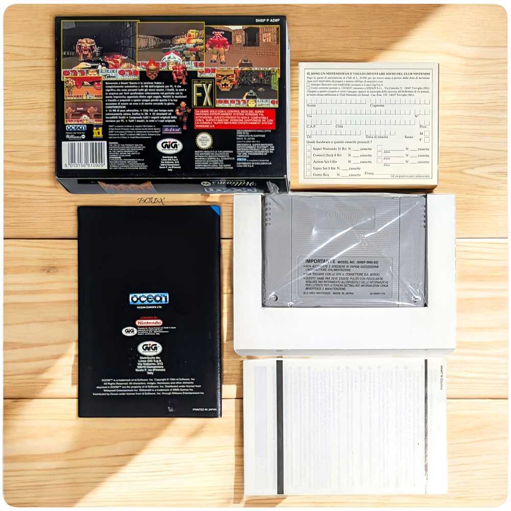 Doom - Nintendo Super Nintendo Entertainment System (SNES) (Ocean Software - 1) video game collectible - Main Image 3