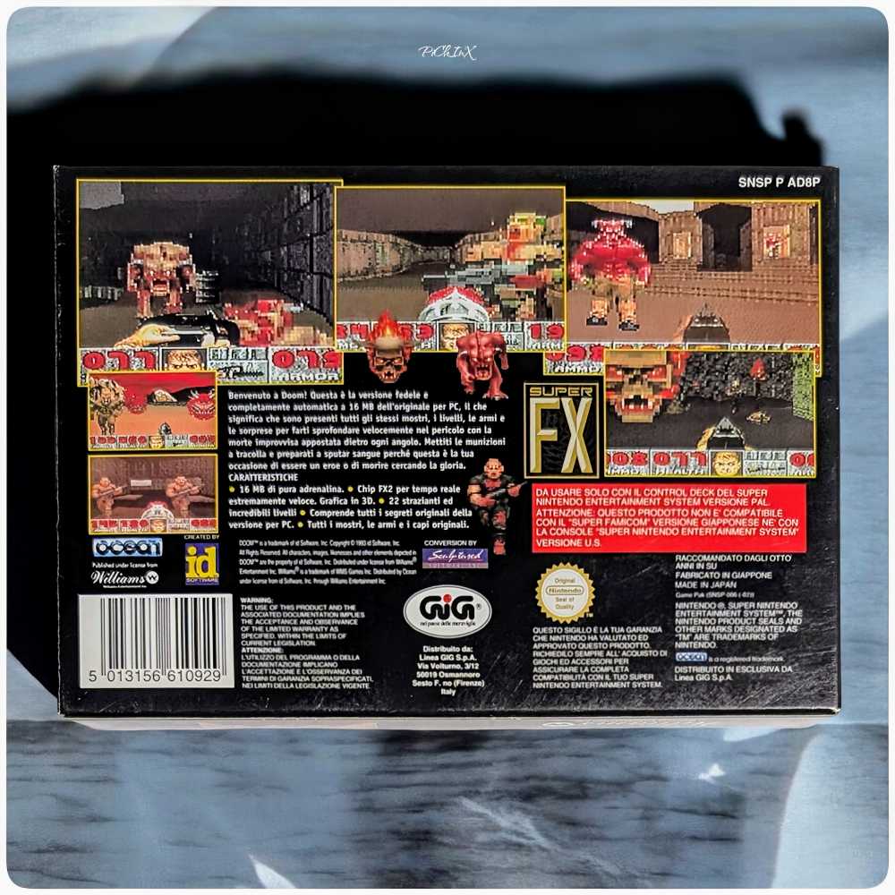 Doom - Nintendo Super Nintendo Entertainment System (SNES) (Ocean Software - 1) video game collectible - Main Image 4