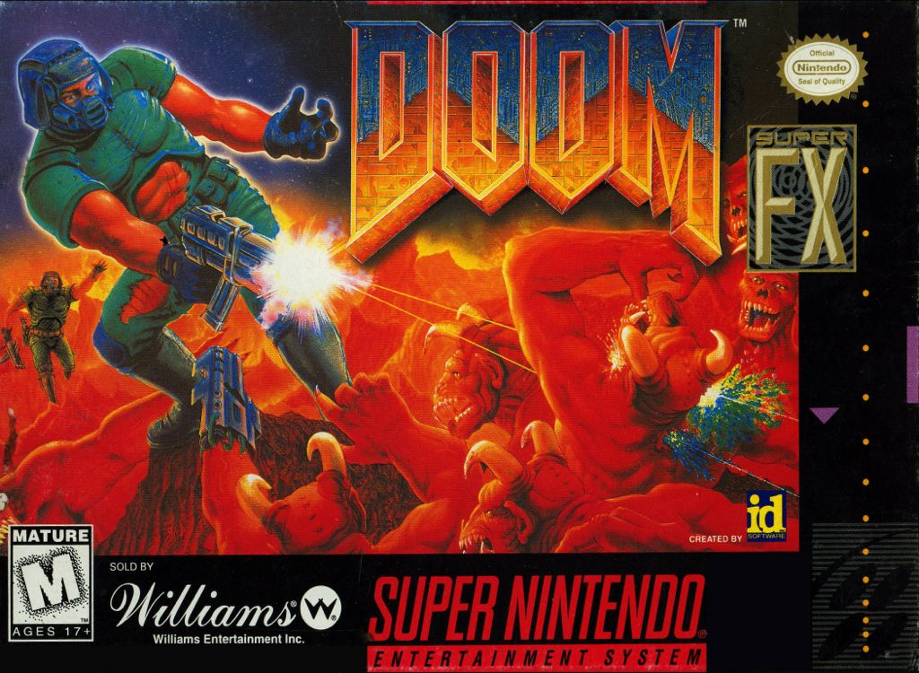 Doom - Nintendo Super Nintendo Entertainment System (SNES) (Williams Entertainment Inc.) video game collectible - Main Image 1