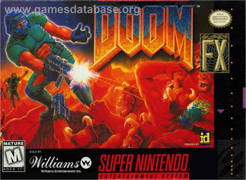 Doom - Nintendo Super Nintendo Entertainment System (SNES) (Williams Entertainment Inc. - 1) video game collectible - Main Image 1