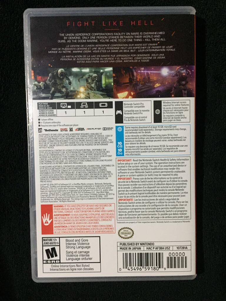 Doom - Nintendo Switch (1) video game collectible - Main Image 2