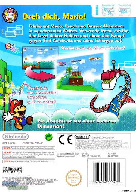 Super Paper Mario - Nintendo Wii (Nintendo - 1) video game collectible [Barcode 045496363475] - Main Image 2