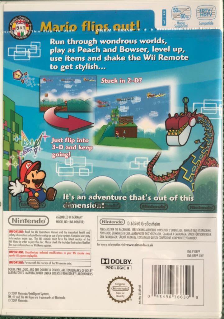 Super Paper Mario* - Nintendo Wii (Nintendo - 1) video game collectible [Barcode 045496366308] - Main Image 2