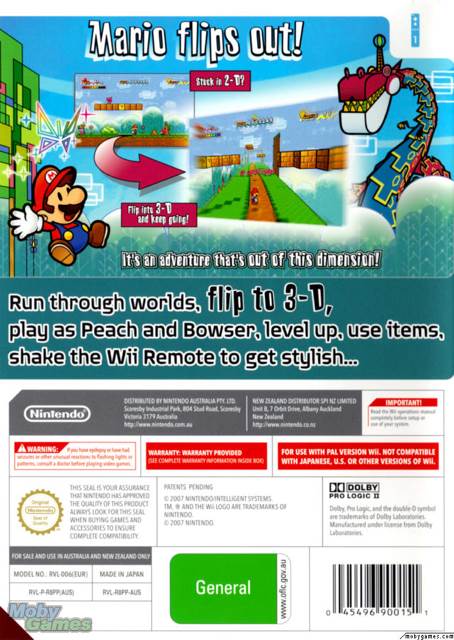 Super Paper Mario - Nintendo Wii (Single-Player) video game collectible [Barcode 6037396900151] - Main Image 2