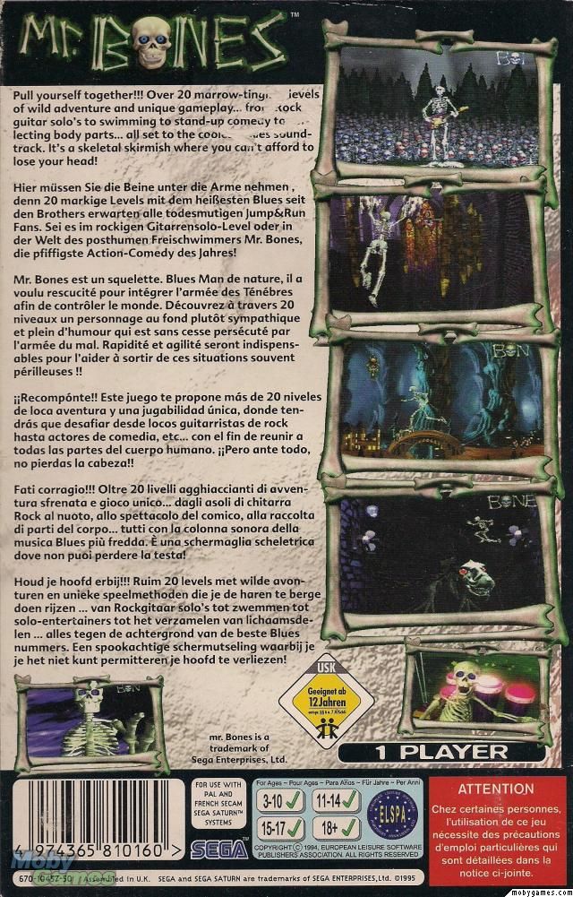 Mr Bones - Sega Saturn (1) video game collectible - Main Image 2