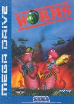 Worms - Sega Megadrive (Ocean Software - 4) video game collectible [Barcode 5013156810114] - Main Image 1